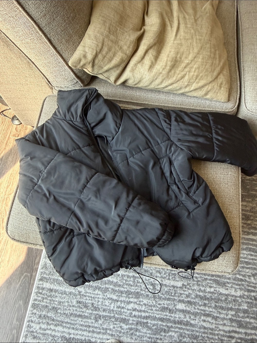 Princess Polly Black Puffer Jacket xs/s